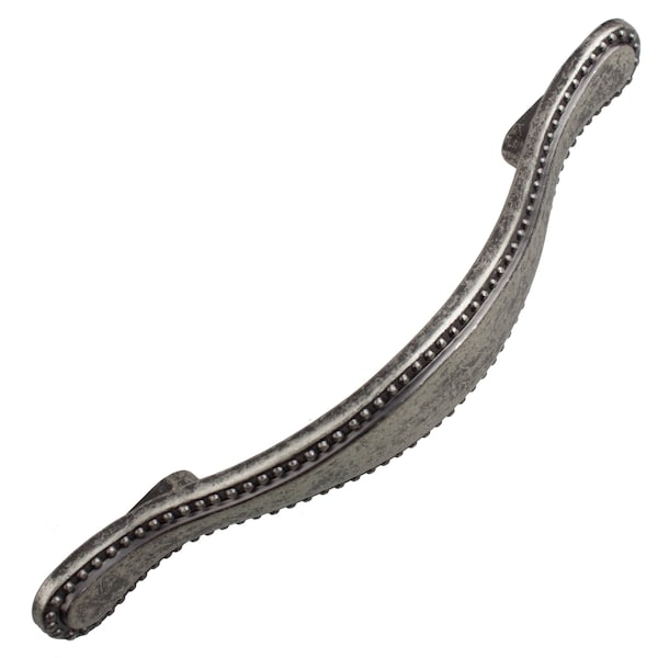 Gliderite Hardware 3 in. Center to Center Weathered Nickel Beaded Cabinet Pull - 4554-WN, 10PK - 4554-WN-10