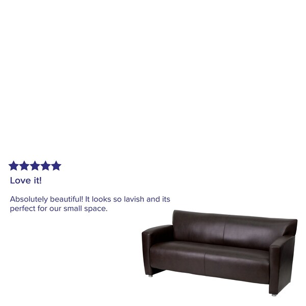 Flash Furniture Sofa, 30" x 31-1/4", Upholstery Color: Brown - 222-3-BN-GG