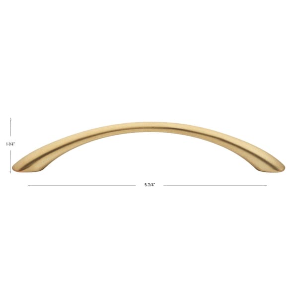 Gliderite Hardware 5 in. Center to Center Satin Gold Arched Cabinet Pull - 2022-SG, 5PK - 2022-SG-5