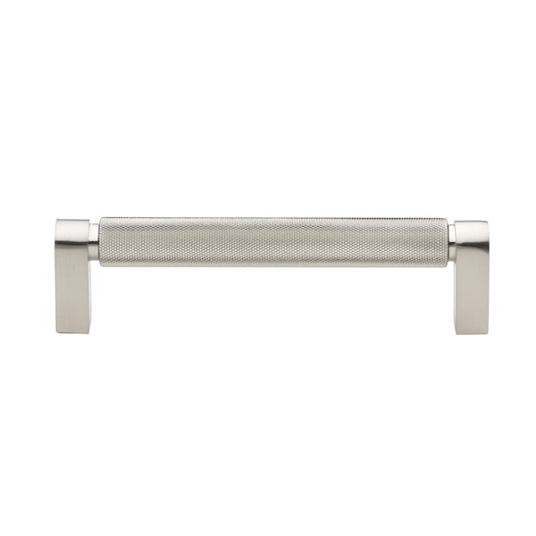 Gliderite Hardware 5-1/16 in. Center to Center Knurled Bar Pull Satin Nickel, 5PK - 4788-128-SN-5