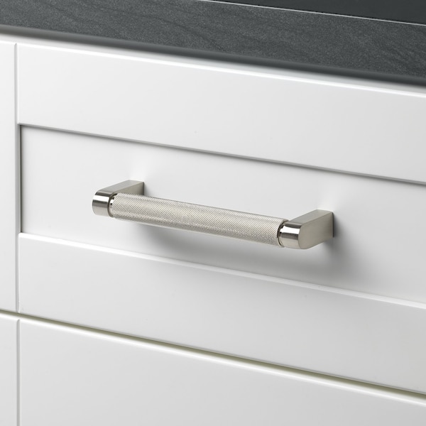 Gliderite Hardware 5-1/16 in. Center to Center Knurled Bar Pull Satin Nickel, 5PK - 4788-128-SN-5