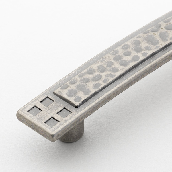 Gliderite Hardware 3-3/4 in. Center to Center Weathered Nickel Hammered Cabinet Pull - 4244-WN, 5PK - 4244-WN-5