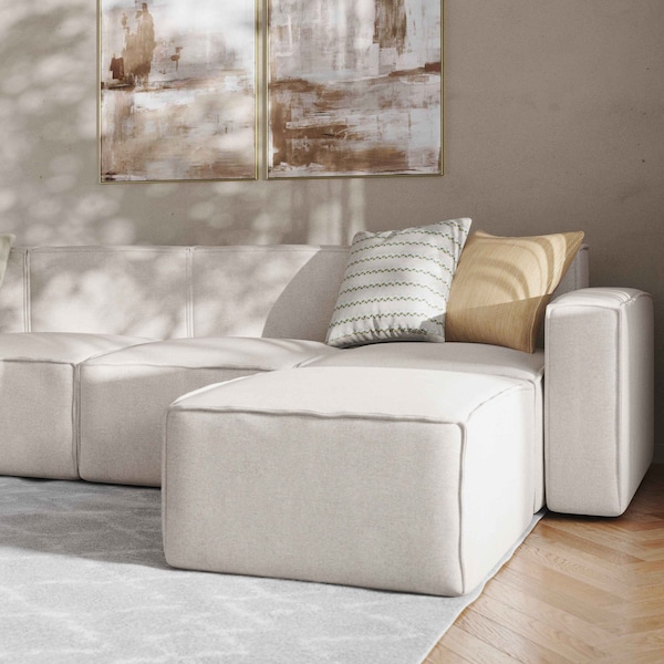 Flash Furniture Bridgetown Luxury Modular 5 Piece Sectional Sofa, Cream - IS-IT2231-5PCSEC-CRM-GG