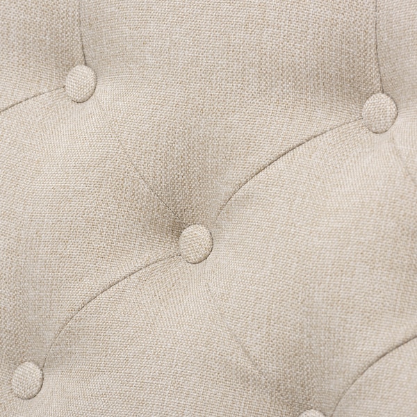 Baxton Studio Arcadia Beige Upholstered Button-Tufted Living Room 3-Seater Sofa - 130-7095