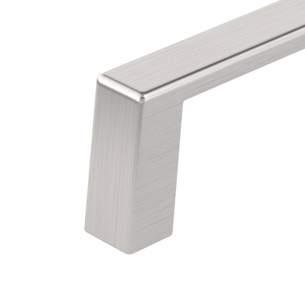 Richelieu Eglinton Collection 4-inch (102 mm) Brushed Nickel Modern Rectangular Cabinet Pull - BP1076195
