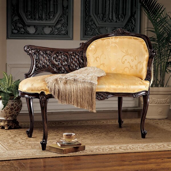 Design Toscano Madame Claudine's Mahogany Chaise Lounge - AF1587