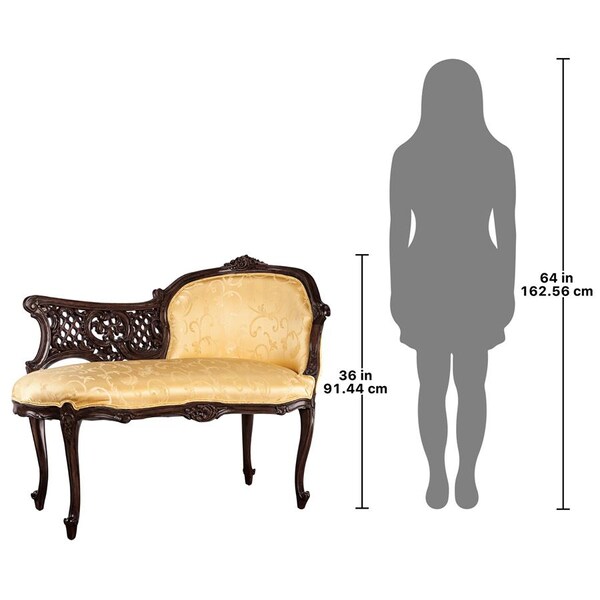 Design Toscano Madame Claudine's Mahogany Chaise Lounge - AF1587