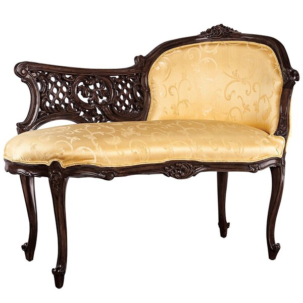 Design Toscano Madame Claudine's Mahogany Chaise Lounge - AF1587