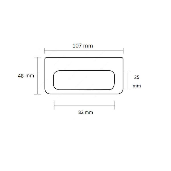 Richelieu 4-1/4 in. (107 mm) Matte Black Contemporary Recessed Pull - 40250900