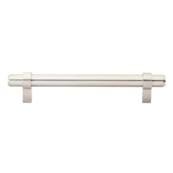 Gliderite Hardware 5-1/16 in. Center to Center Satin Nickel Solid Steel Bar Pull - 4007-128-SS, 10PK - 4007-128-SS-10