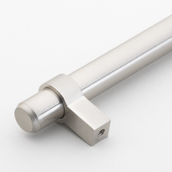 Gliderite Hardware 5-1/16 in. Center to Center Satin Nickel Solid Steel Bar Pull - 4007-128-SS, 10PK - 4007-128-SS-10