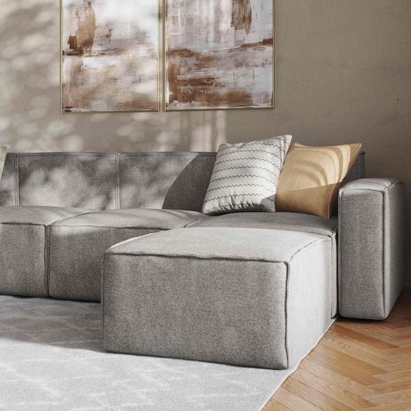 Flash Furniture Bridgetown Luxury Modular 5 Piece Sectional Sofa, Gray - IS-IT2231-5PCSEC-GRY-GG