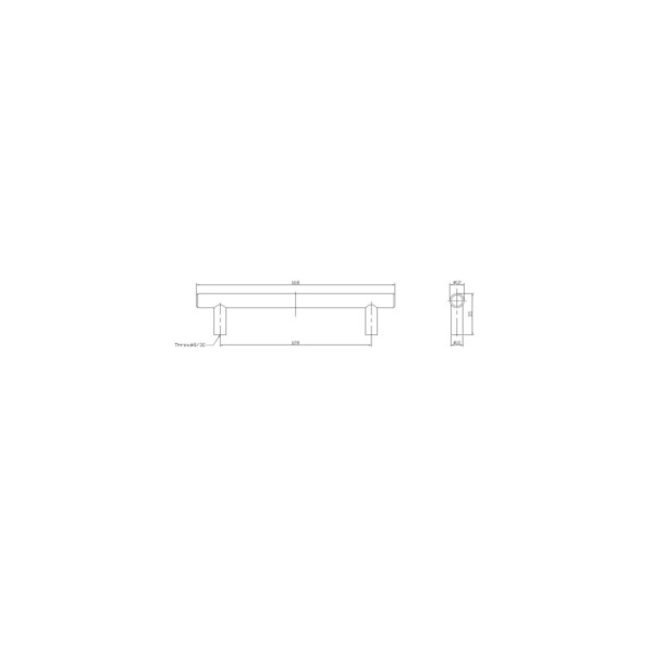 Richelieu Roosevelt Collection 5 1/16-inch Matte Black Modern Cabinet Bar Pull - BP205128900