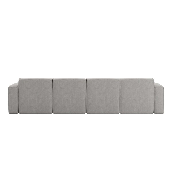 Flash Furniture Bridgetown Luxury Modular 6 Piece Sectional Sofa, Gray - IS-IT2231-6PCSEC-GRY-GG