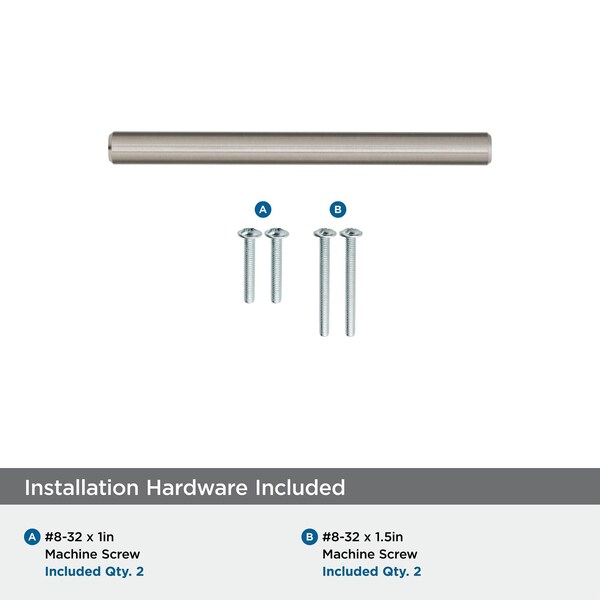 Amerock Bar Pulls 3 in 76 mm Center-to-Center Sterling Nickel Cabinet Pull, 25PK - 25BX19010CSG9