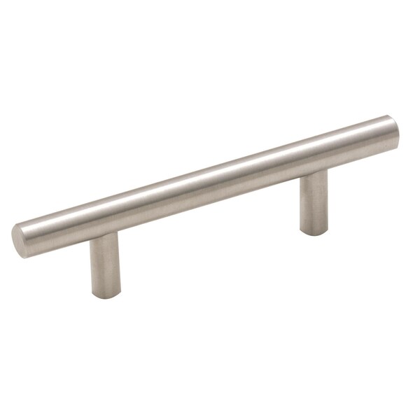 Amerock Bar Pulls 3 in 76 mm Center-to-Center Sterling Nickel Cabinet Pull, 25PK - 25BX19010CSG9