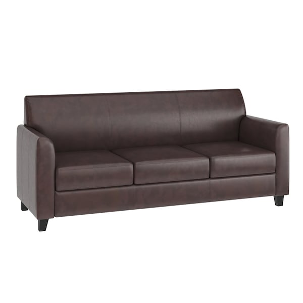 Flash Furniture Sofa, 29" x 32-1/4", Upholstery Color: Brown - BT-827-3-BN-GG
