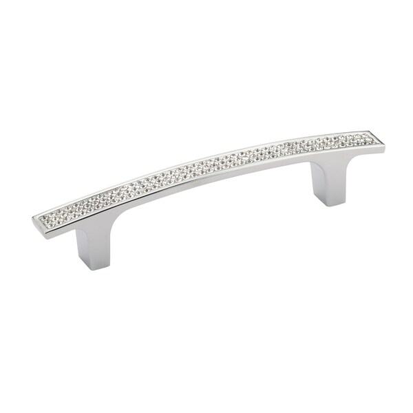 Richelieu 3 3/4 in (96 mm) Center-to-Center Crystal, Chrome Contemporary Cabinet Pull - BP123409614001