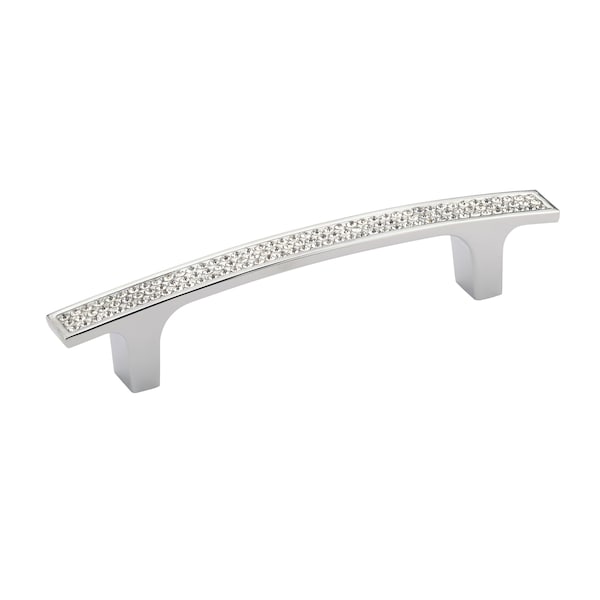 Richelieu 3 3/4 in (96 mm) Center-to-Center Crystal, Chrome Contemporary Cabinet Pull - BP123409614001