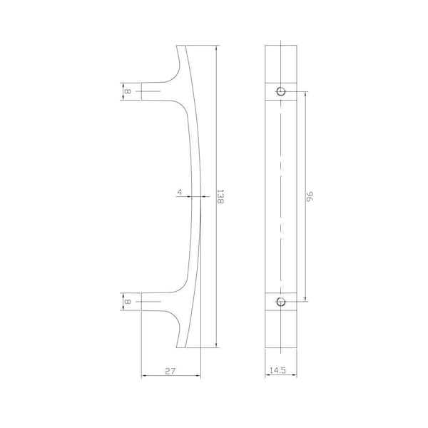 Richelieu 3 3/4 in (96 mm) Center-to-Center Crystal, Chrome Contemporary Cabinet Pull - BP123409614001