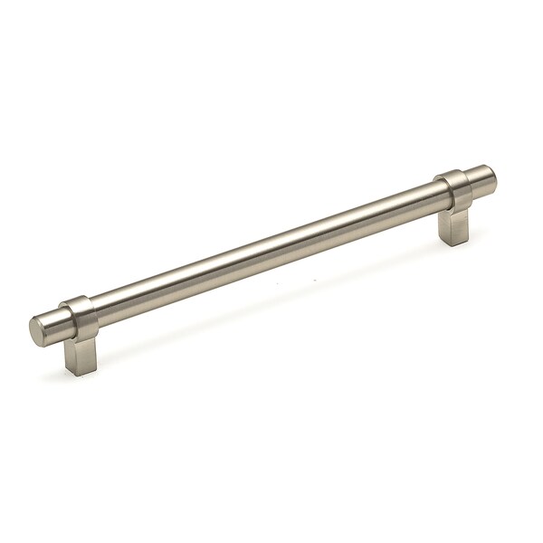 Richelieu 7-9/16 in. (192 mm) Center-to-Center Brushed Nickel Contemporary Drawer Pull - BP5016192195