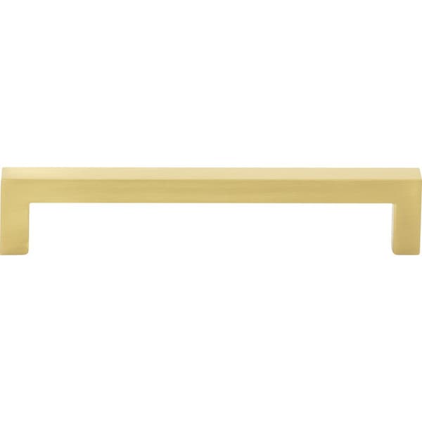 Elements By Hardware Resources of the 128 mm Center-to-Center Brushed Gold Square Stanton Cabinet Bar Pull 20PK - 625-128BG-20