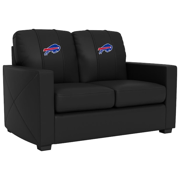 Dreamseat Silver Loveseat with Buffalo Bills Primary Logo - XZ7759003LSCDBK-PSNFL20015