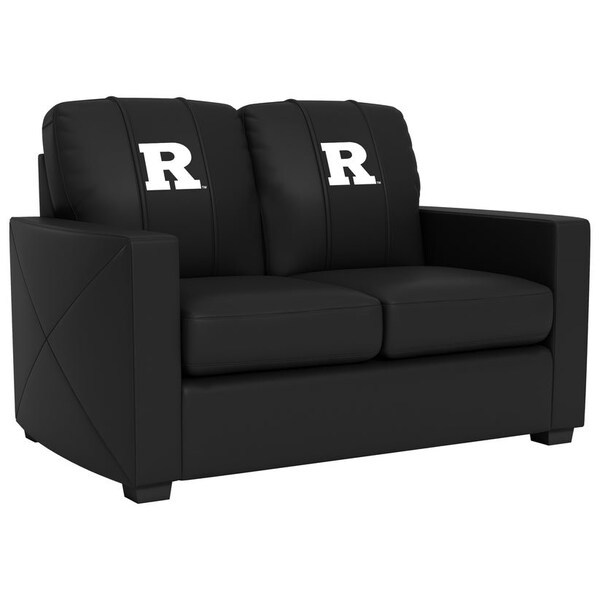 Dreamseat Silver Loveseat with Rutgers Scarlet Knights White Logo - XZ7759003LSCDBK-PSCOL13816