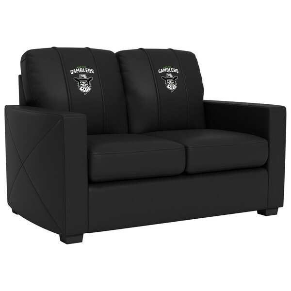 Dreamseat Silver Loveseat with Austin Gamblers Primary Logo - XZ7759003LSCDBK-PSPBR0015
