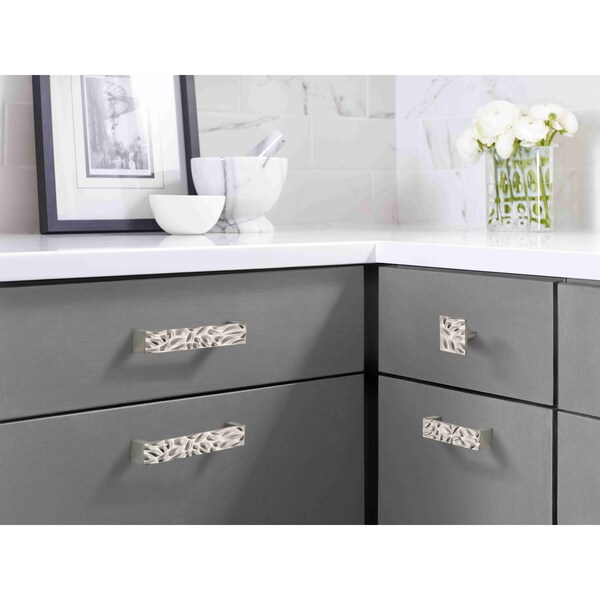 Amerock Calathea 1-1/4 in 32 mm Center-to-Center Satin Nickel Cabinet Pull - BP10132G10
