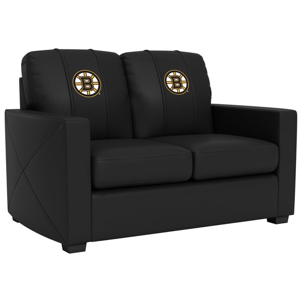 Dreamseat Silver Loveseat with Boston Bruins Logo - XZ7759003LSCDBK-PSNHL40020