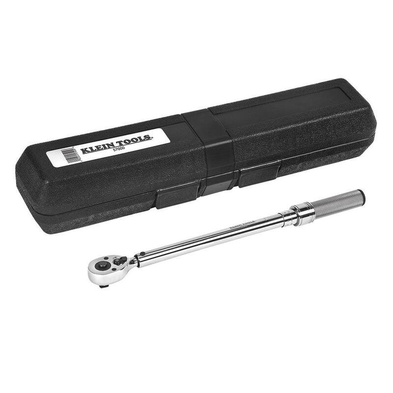 Klein Tools 3/8 in. Torque Wrench with Square-Drive Ratchet Head - 57000