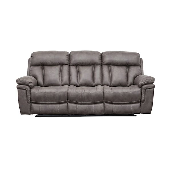 Armen Living Estelle Power Reclining Sofa in Gunmetal Fabric - LCES3GM