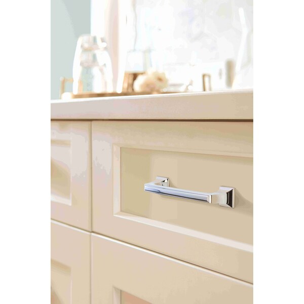 Amerock Mulholland 3-3/4 in 96 mm Center-to-Center Polished Chrome Cabinet Pull - BP5303126