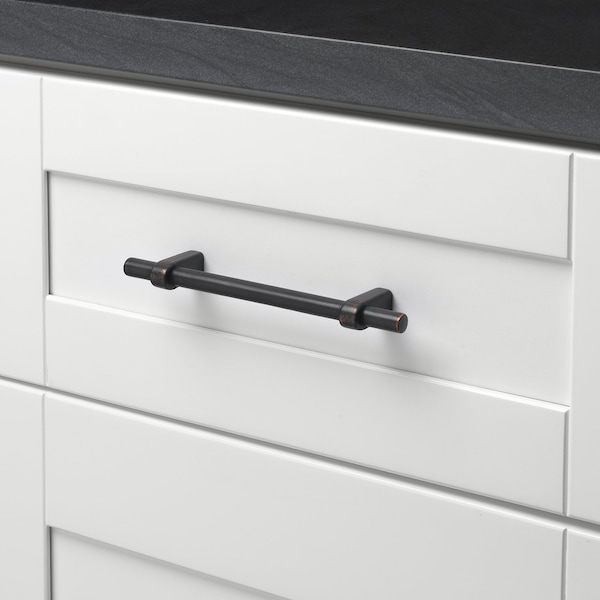 Gliderite Hardware 4-1/4 in. Center to Center Oil Rubbed Bronze European Cabinet Pull - 4148-S-ORB - 4148-S-ORB-1