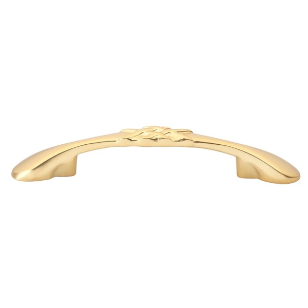 Gliderite Hardware 3 in. Center to Center Brass Gold Braided Cabinet Pull, 5PK - 83063-BG-5
