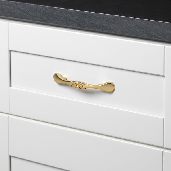 Gliderite Hardware 3 in. Center to Center Brass Gold Braided Cabinet Pull, 5PK - 83063-BG-5