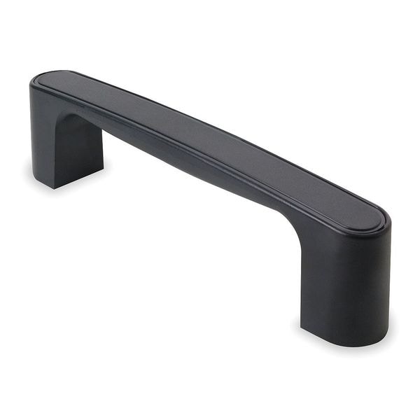 Zoro Select Grab Handle, Plastic, Black, L 8, Unthr. Through Holes - 1XPA2
