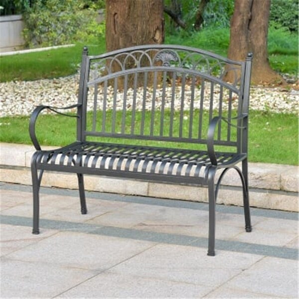 International Caravan Segovia Iron Loveseat, Antique Black - 3500-LS-ANT-BK