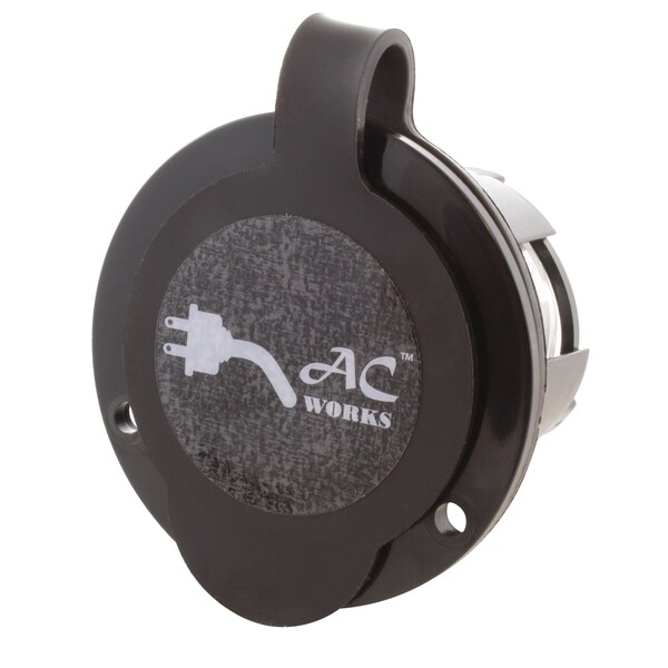 Ac Works 20A 250V L6-20P Power Input Inlet UL and C-UL Listed with Weather Cover - ASINL620P-FC