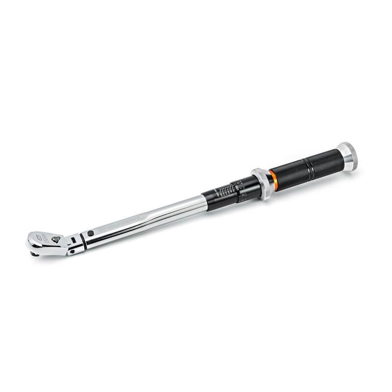 GEARWRENCH 3/8 in. Drive 120XP 5-75 ft/lbs. Flex-Head Micrometer Torque Wrench - 85188