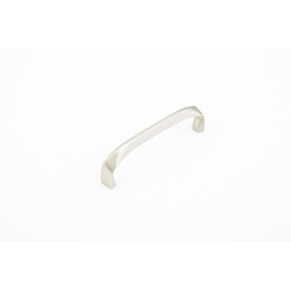 Schaub 4in Center to Center Arched Italian Contemporary Cabinet Pull Satin Nickel Finish - 511-15