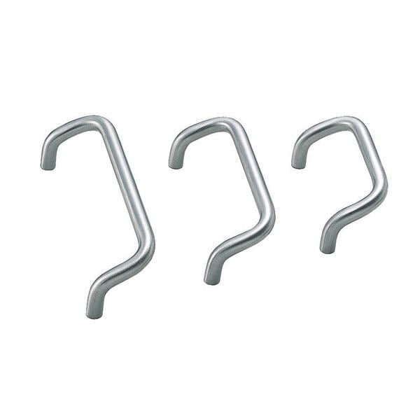 Lamp Offset Pull Handle, 304 Stainless Steel, Satin, Threaded Holes - LF-12-160
