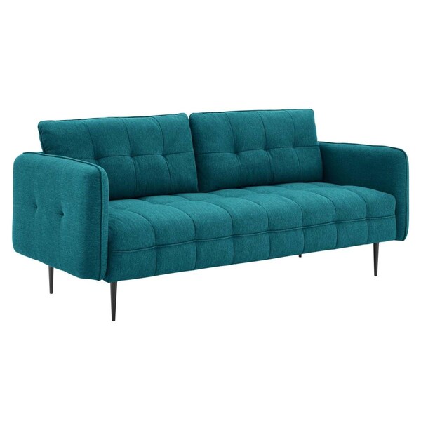Modway Furniture Cameron Tufted Fabric Sofa, Teal - EEI-4451-TEA