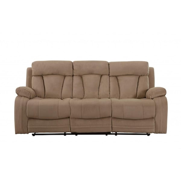 Homeroots 63 x 38 x 40 in. Modern Beige Leather Sofa & Loveseat - 343893