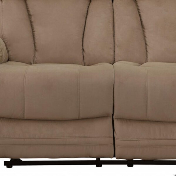 Homeroots 63 x 38 x 40 in. Modern Beige Leather Sofa & Loveseat - 343893