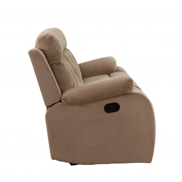 Homeroots 63 x 38 x 40 in. Modern Beige Leather Sofa & Loveseat - 343893
