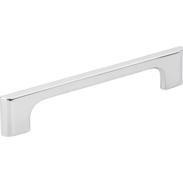 Jeffrey Alexander 128 mm Center-to-Center Polished Chrome Asymmetrical Leyton Cabinet Pull - 286-128PC