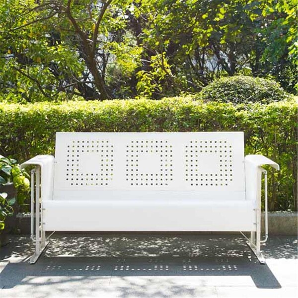 Crosley 32.5 x 65.75 x 28 in. Bates Sofa Glider - White - CO1023-WH