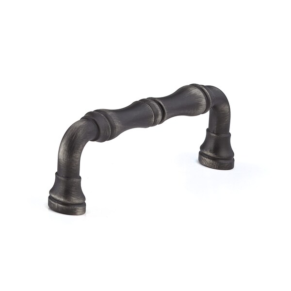Richelieu 3-3/4 in. (96 mm) Center-to-Center Antique Nickel Traditional Drawer Pull - BP74096143
